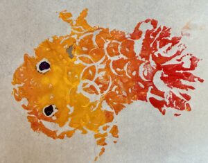 刷り上がった版画の例